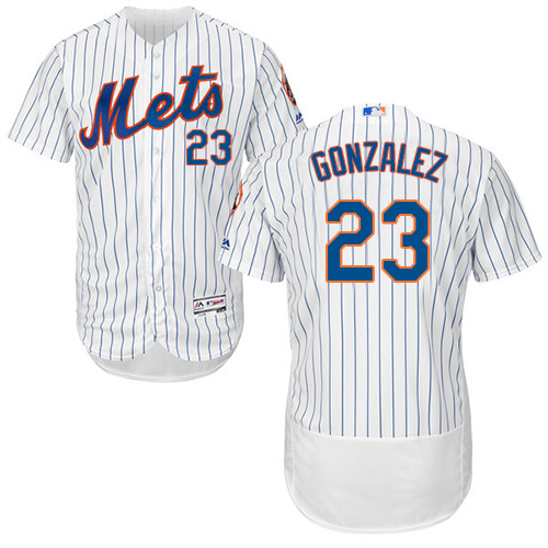 Mets #23 Adrian Gonzalez White(Blue Strip) Flexbase Authentic Collection Stitched MLB Jersey - Click Image to Close